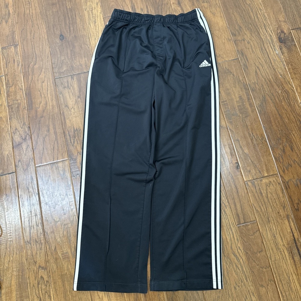 Y2K Baggy Adidas Track Pants 3 Stripe Hip Hop Skate Streetwear Spellout Men's L